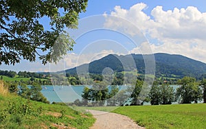 View to lake tegernsee from above