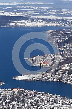 View to lake Tegernsee, Bavaria, Germany