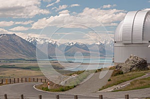 View to lake Tekapo from Mt John Observatory