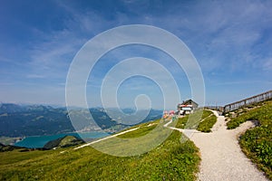 View To Lake Wolfgangsee & Gates Of Heaven From Schafbergspitze 1.783 In The Morning