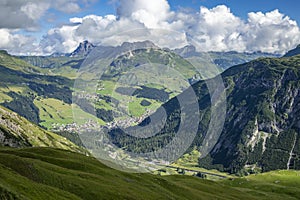 View to Lech in the Alps, Vorarlberg, Austria