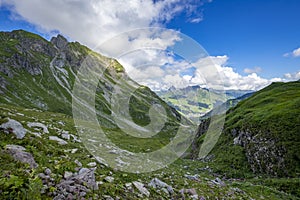 View to Lech in the Alps, Vorarlberg, Austria