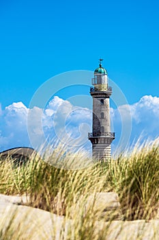 View to the Lighthouse in Warnemuende, Germany