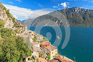 View to Limone sul Garda at the Lago di Garda