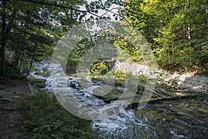 View to Lomnica River in Karpacz, Poland, September 2021