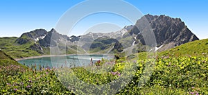 View to Lunersee and Brandner glacier, Austria