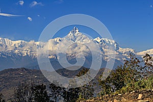 View to Machapuchare  - Nepal, Himalaya