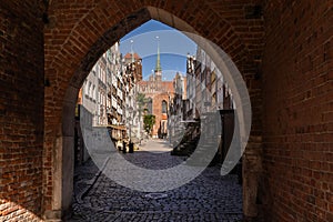 View to Mariacka Street in Gdansk