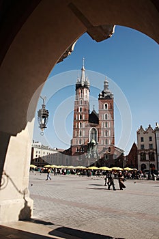 View to Mariacki church, Krakow