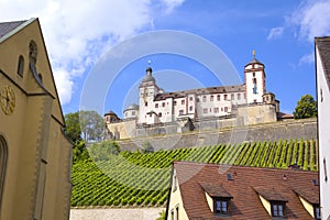 View to the Marienberg Fortress, Wuerzburg