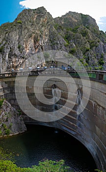 View to Matka dam and lake, Treska river, North Macedonia