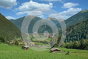 View to Mayrhofen in Zillertal,Tirol,Austria