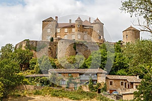 View to the medieval castle in Berze Berze-la- Ville