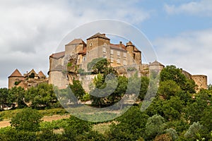 View to the medieval castle in Berze Berze-la- Ville