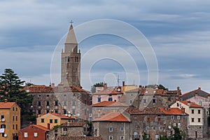 View to medieval Labin town on Istria peninsula