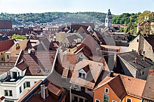 View to Meissen roofs