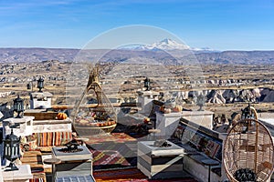 View to the mount Erciyes. 