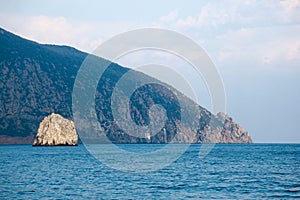 View to the mountain Ayu-Dag Sleeping bear on Black sea in Crimea