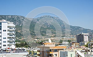 View to mountains and part of town