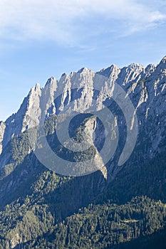 View to the mountains peaks