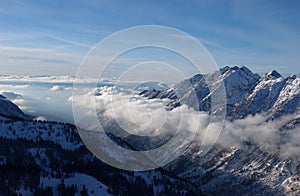 View to the Mountains from Snowbird ski resort