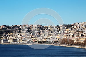 View to Naples from Castle Dell`Ovo, Italy photo