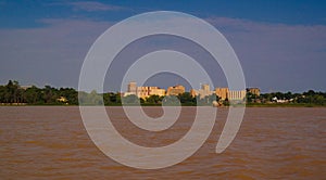 View to Niger river and Niamey city,Old Presidential Palace Niamey Niger