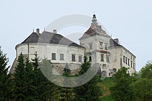 View to the old castle in cloudy day