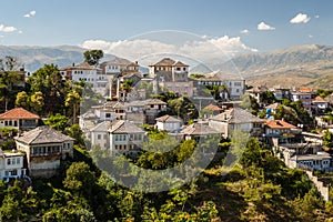 A view to the old city of Gjirokaster, UNESCO heritage