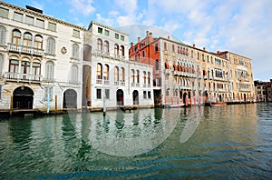 View to old palazzos (palaces) in Venice photo