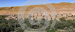 View to old town of Ouarzazate in Morocco