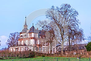 view to old villa in the Rheingau area in Eltville, Germany