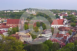 View to old Vilnius from Gediminas castle