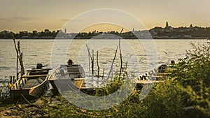 View to Old Zemun from Danube river