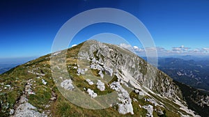 View to the Otscher Peak / Oetscher - 1893m / Lower Austria / Austria / High mountain in the Ybbstaler Alps