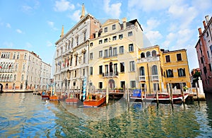 View to palazzos on Grand Canal in Venice photo