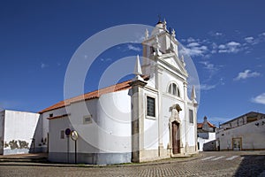 View to parish church in  Alcantarilha in Portugal