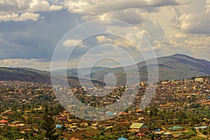 A view to a part of Kigali in Rwanda photo