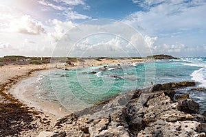 View to the Playa Publica beach on Cozumel island