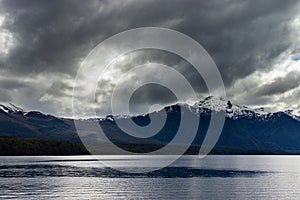 View to Puntiagudo Vulcano from Todos los Santos Lake photo