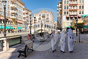 View to the Qanat Quartier, a district with Venetian architecture photo