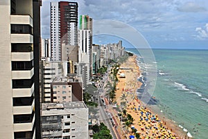 A view to the Recife city beach