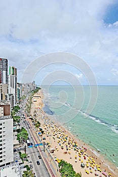 A view to the Recife city beach