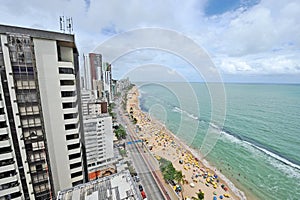 A view to the Recife city beach