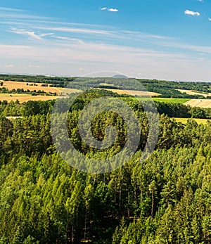 View to Rip hill from Cap hill in CHKO Kokorinsko - Machuv kraj in Czech republic