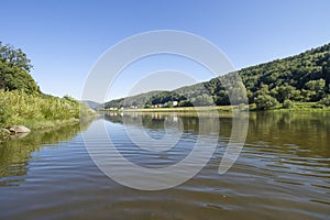 View to the river Elbe in Bad Schandau in Sachsen Germany