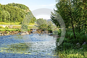 A view to the river and a small dam near Algard town