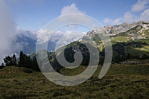 View to Rofan Alps, The Brandenberg Alps, Austria, Europe photo