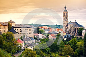 View to Saint James cathedral in Kutna Hora