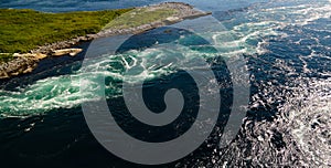 View to Saltstraumen whirlpools, Norway